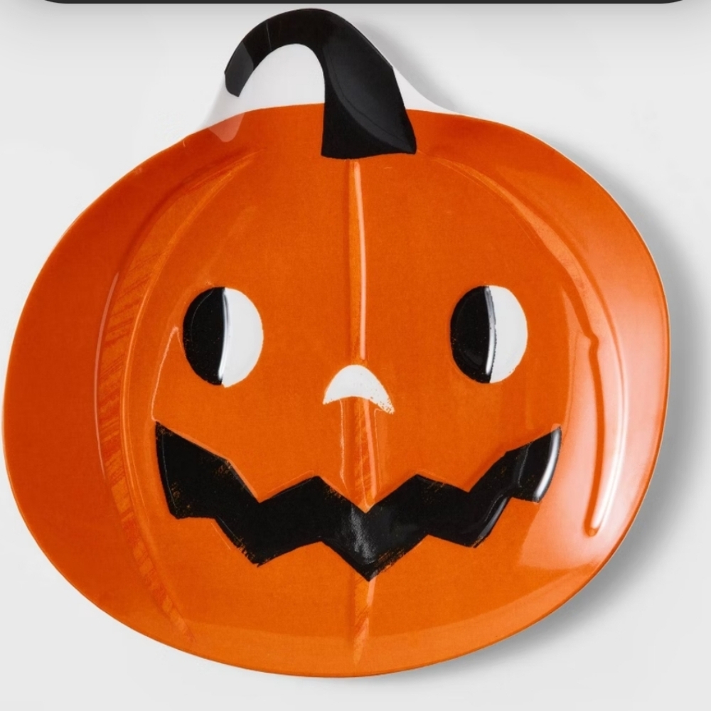 Set Of 8 - Halloween Figural Dining Plate 'Pumpkin' - Hyde & EEK! Boutique